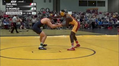 133lbs Quarter-finals Earl Hall (Iowa State) vs. George DiCamillo (Virginia)