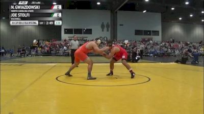 285lbs Semi-finals Nick Gwiazdowski (NC State) vs. Joe Stolfi (Bucknell)