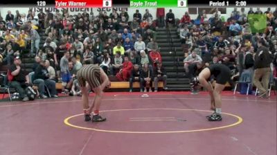 120lbs Quarter-finals Doyle Trout (Centennial) vs. Tyler Warner (Claymont)