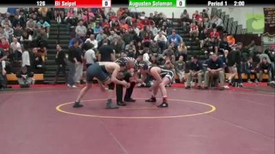 126lbs Semi-finals Gus Solomon (Franklin Reg) vs Eli Seipel (Graham)