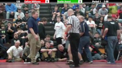 126lbs Semi-finals Austin Assad (Brecksville) vs Coltan Williams (Trinity)