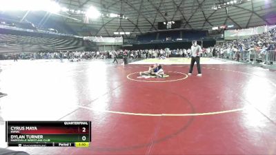 120 lbs Quarterfinal - Dylan Turner, Marysville Wrestling Club vs Cyrus Maya, NWWC