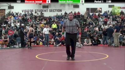 152lbs Semi-final Vincenzo Joseph (Pitt CC) vs Jordan Kutler (Blair)