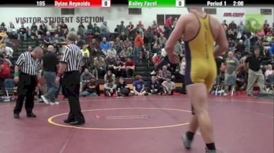 195lbs Semi-finals Dylan Reynolds (Saegertown) vs. Bailey Faust (Lexington)