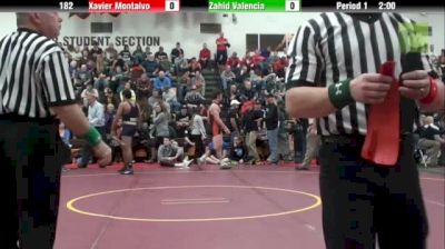 182lbs Semi-finals, Zahid Valencia (St John Bosco) vs Xavier Montalvo (Montini)