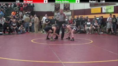 126lbs Quarter-finals Mario Guillen (Perrysburg) vs. Eli Seipel (St. Paris Graham)