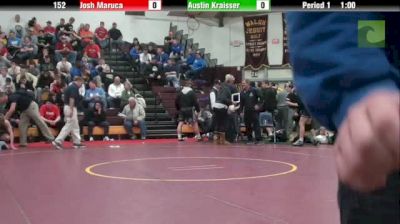 152lbs 5th Place Match Nathan Kraisser (Centennial) vs. Josh Maruca (Franklin Reg)