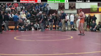 160lbs 5th Place Match Mike Beard (Malvern Prep) vs. Matt Rundell (OPRF)