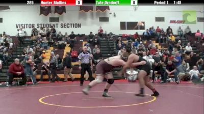 285lbs Semi-finals Hunter Mullins (Orting) vs. Tate Orndorff (University)