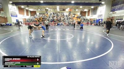 113 lbs 1st Place Match - Anthony Lucio, Fountain Valley vs Adrian Jimenez, Marina