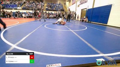 140 lbs Semifinal - Luke Prince, Vinita Kids Wrestling vs Braxton Dykes, Unaffiliated