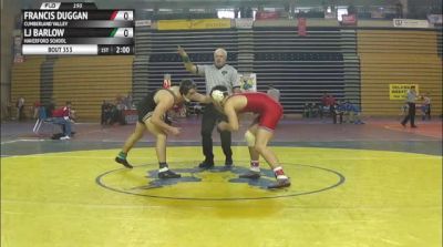 195lbs Round 1 Francis Duggan (Cumberland Valley) vs. LJ Barlow (Haverford)