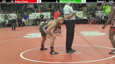 157lbs Match Mitch Minotti (Lehigh) vs. Kasey Burnett