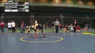 174lbs Match Brock Gutches (Southern Oregon) vs. Joe Applegate (Cal Poly)