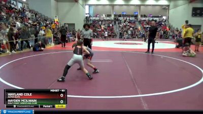 60 lbs Cons. Semi - Hayden McIlwain, Gulf Coast Wrestling Club vs Wayland Cole, Alpha Elite