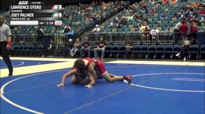 133lbs Match Lawrence Otero (Clackamas CC) vs. Joey Palmer (Oregon State)