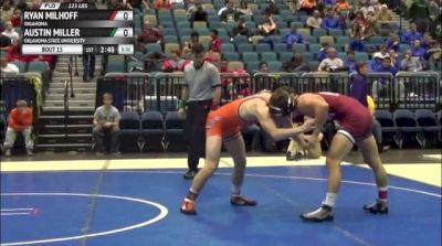 125lbs Match Ryan Milhoff (Oklahoma) vs. Austin Miller (Oklahoma State)