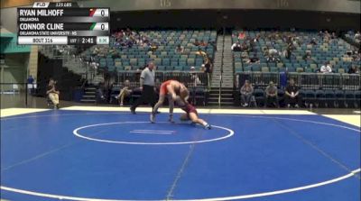 125lbs Match Ryan Milhoff (Oklahoma) vs. Connor Cline (Oklahoma State)