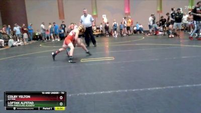 70 lbs Cons. Semi - Colby Yelton, Sly Fox vs Loftan Alfstad, Moen Wrestling Academy