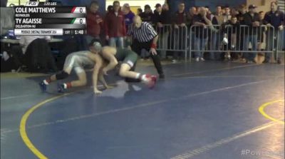 120lbs Semi-finals Cole Matthews (Reynolds) vs. Ty Agaisse (Delbarton)