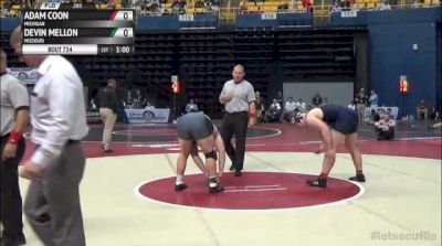 285lbs Semi-finals Adam Coon (Michigan) vs. Devin Mellon (Missouri)