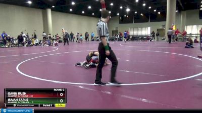 75 lbs Round 2 (6 Team) - Gavin Rush, Alabama Elite Gold vs Isaiah Earls, Alabama Elite Black 