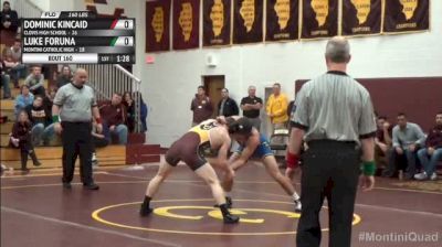 160lbs Match Dominic Kincaid (Clovis High School) vs. Luke Fortuna (Montini Catholic High)