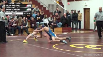 126lbs Match Dylan Martinez (Clovis High School) vs. Jimmy Pawelski (Montini Catholic High)