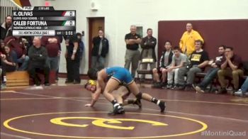 138lbs Match Khristian Olivas (Clovis High School) vs. Caleb Fortuna (Montini Catholic High)