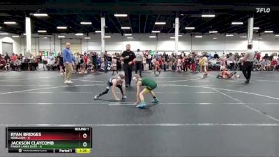 56 lbs Round 1 (8 Team) - Ryan Bridges, Rebellion vs Jackson Claycomb, Finger Lakes Elite