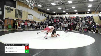 195 lbs Quarterfinal - Benjamin Virgulak, Fairfield Prep vs Aethan Munden, Trumbull