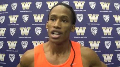 Joe Morris after breaking the Dempsey record in 60m