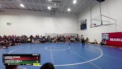 100-109 lbs Round 2 - Christian Chesla, Laramie Middle School vs Landon Dionne, Dean Morgan