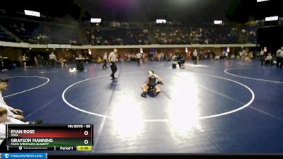 85 lbs Cons. Round 5 - Grayson Manning, Moen Wrestling Academy vs Ryan Rose, Iowa