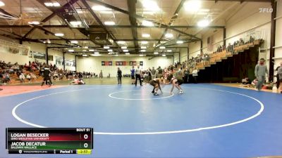 125 lbs Champ. Round 2 - Jacob Decatur, Baldwin Wallace vs Logan Besecker, Ohio Wesleyan University