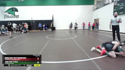 80 lbs Cons. Semi - Trevor Cole, Eierman Elite vs Breckin Wittenburg, Immortal Athletics WC