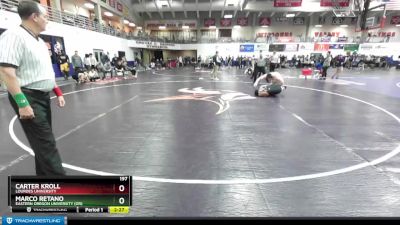 197 lbs Semifinal - Carter Kroll, Lourdes University vs Marco Retano, Eastern Oregon University (OR)