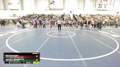 72-76 lbs Round 2 - Kassidy Benedetto, WRCL Wrestling Club vs Peyton Dean, Gouverneur Wrestling Club