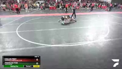 85 lbs Quarterfinal - Finnigan Fox, Team Nazar vs Collin Frey, Evansville Wrestling Club