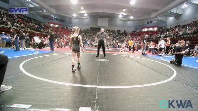 49-52 lbs Semifinal - Wrynlee Hauenstein, Pryor Tigers vs Raylee Dawes, Keystone Wrestling Club