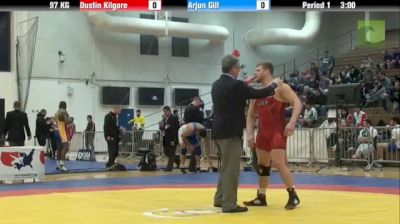 97kg lbs semi-finals Dustin Kilgore Sunkist Kids vs. Arjun Gill Canada