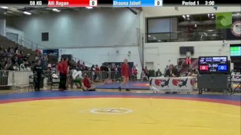 58kg lbs quarter-finals Alli Ragan NYAC vs. Shauna Isbell TMWC