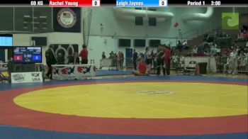 60kg lbs quarter-finals Rachel Young Gator vs. Leigh Jaynes NYAC