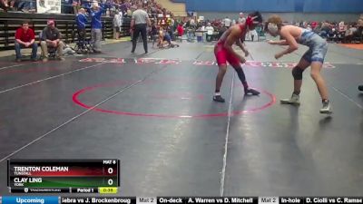 3 - 132 lbs Cons. Round 1 - Clay Ling, York vs Trenton Coleman, Tunstall