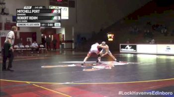 141lbs Match MITCHELL PORT (Edinboro) vs. ROBERT REHM (Lock Haven)