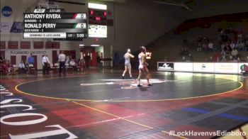 133lbs Match ANTHONY RIVERA (Edinboro) vs. RONALD PERRY (Lock Haven)