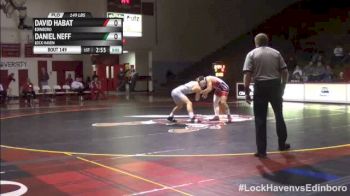 149lbs Match DAVID HABAT (Edinboro) vs. DANIEL NEFF (Lock Haven)