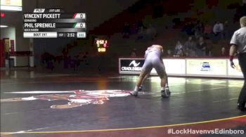 197lbs Match VINCENT PICKETT (Edinboro) vs. PHIL SPRENKLE (Lock Haven)