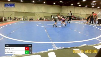 50 lbs Rr Rnd 2 - Madison Vigil, Funky Singlets Girls vs Noah Torres, Sisters On The Mat Teal