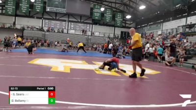 62-70 lbs 1st Place Match - Sloan Sears, PSF Wrestling Academy vs Oz Bellamy, Force Elite